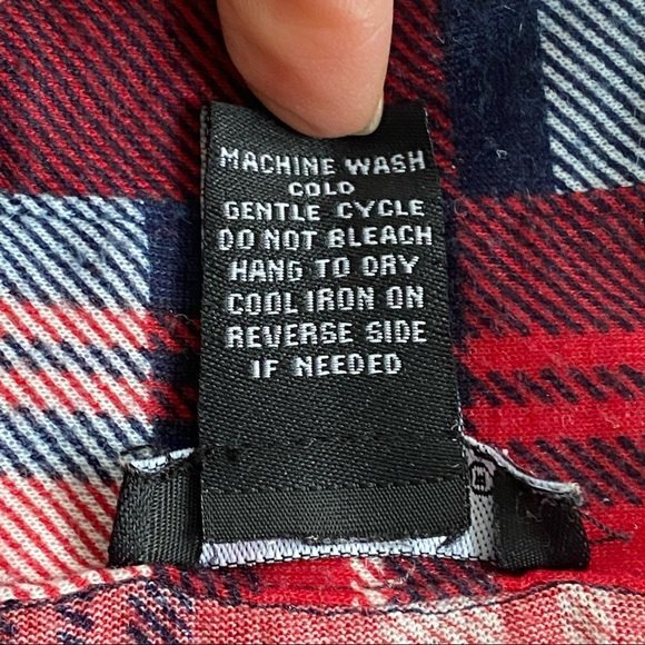 Rue 21 Long Tunic Red Flannel Shacket Shirt Convertible Sleeves - Picture 7 of 12